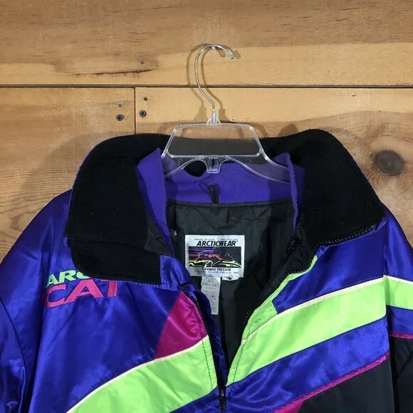 Vintage Arctic Cat 2-In-1 Retro Snowmobile Arcticwear Jacket Mens Size Medium